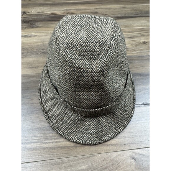 Men's Burberrys Tweed Fedora Bucket Hat 100% Wool  Size 7 1/8 - Picture 4 of 11